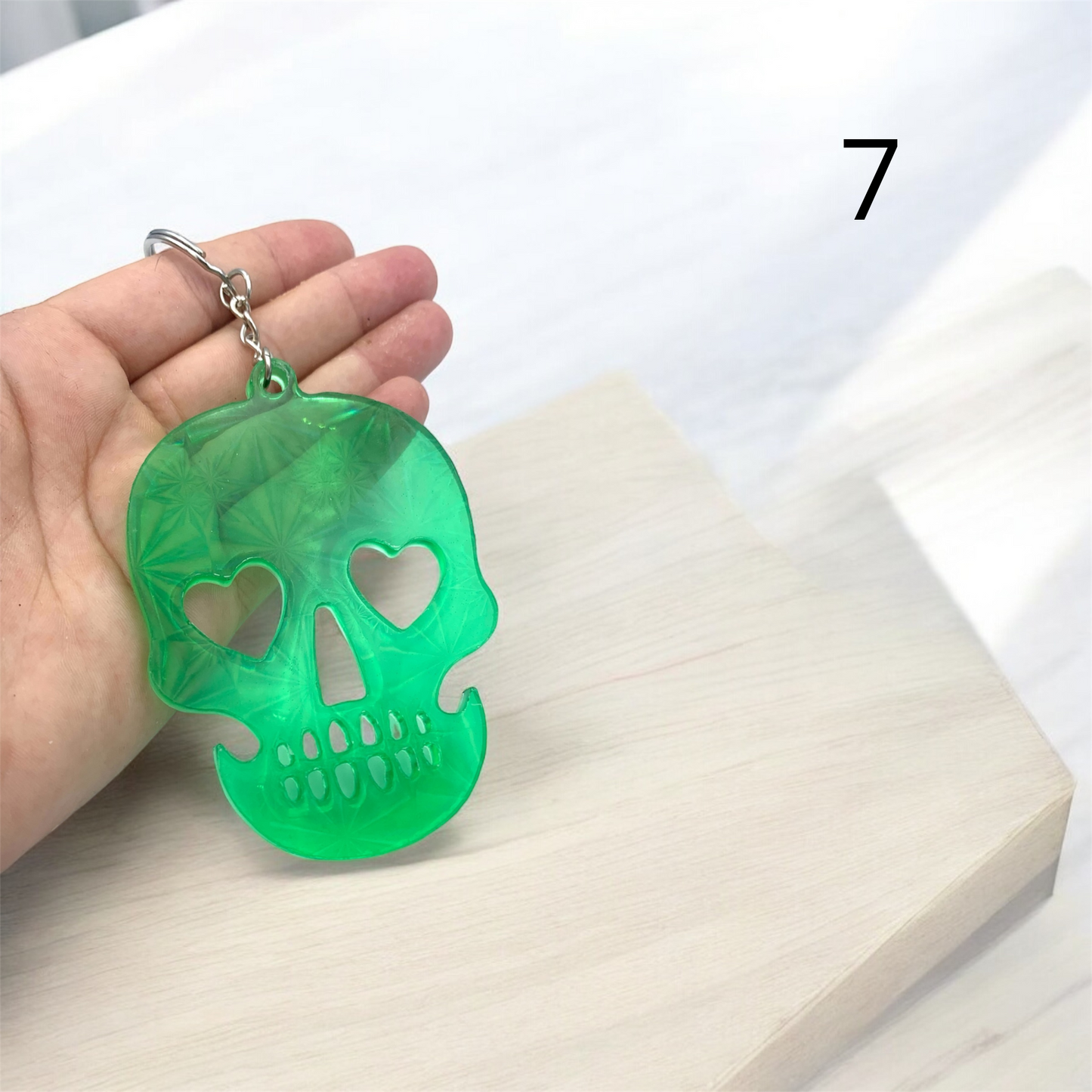 Porte-clés Skull holographique
