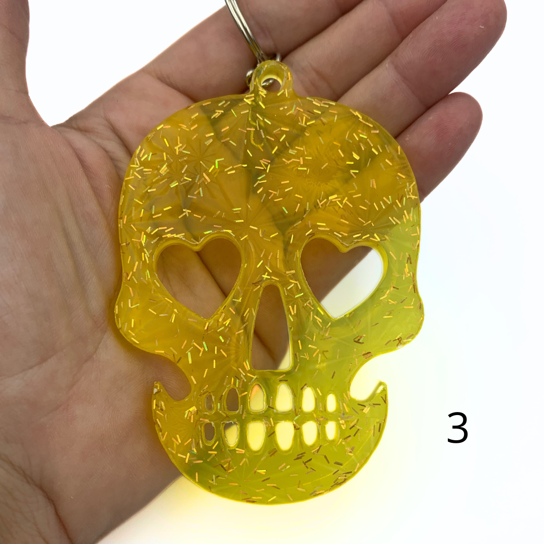 Porte-clés Skull holographique