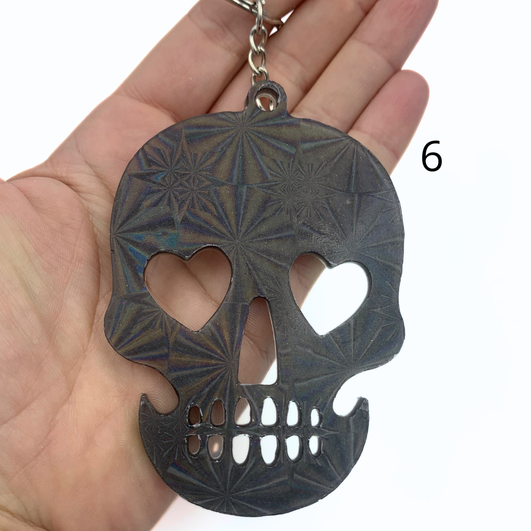 Porte-clés Skull holographique