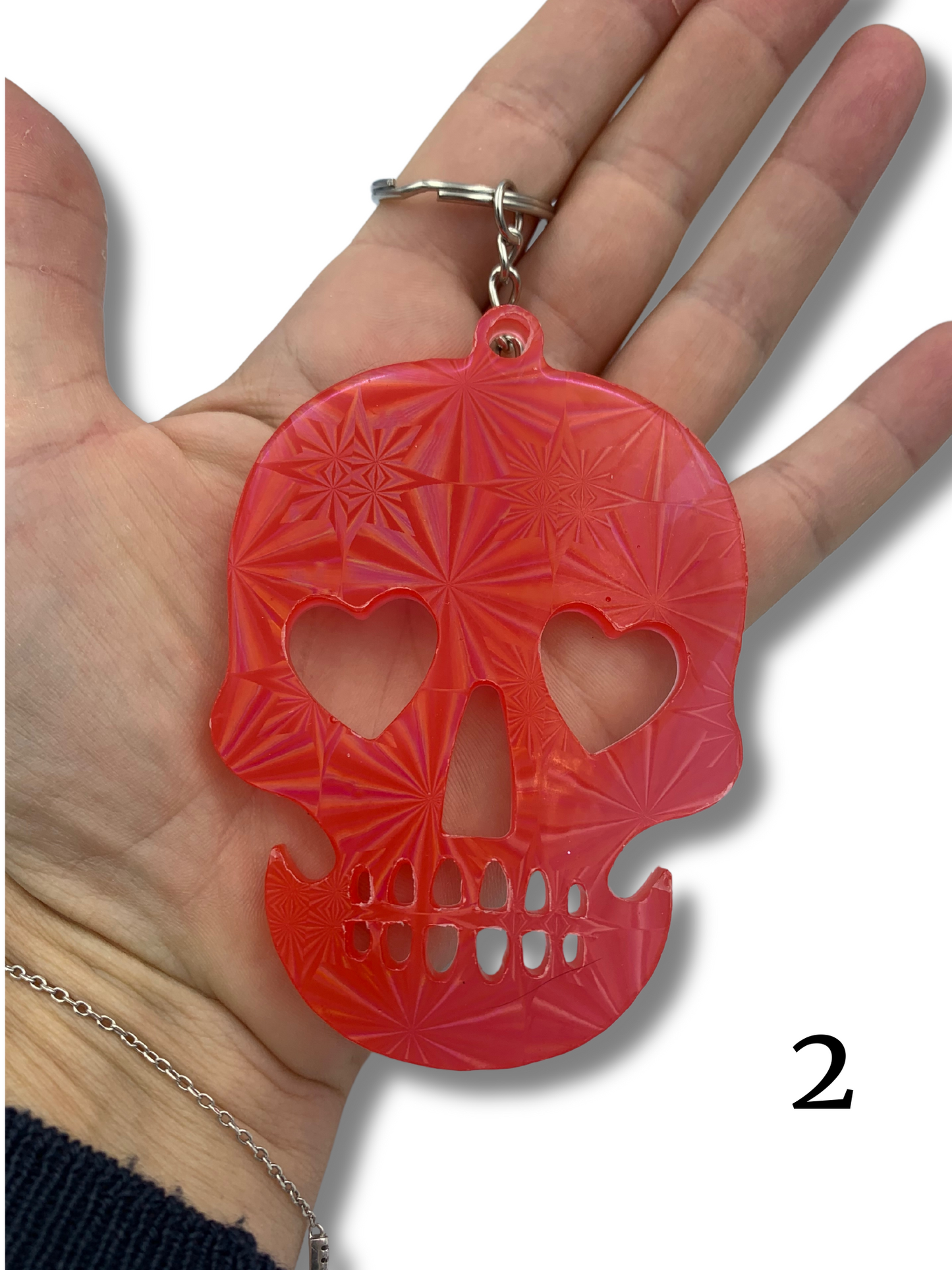 Porte-clés Skull holographique