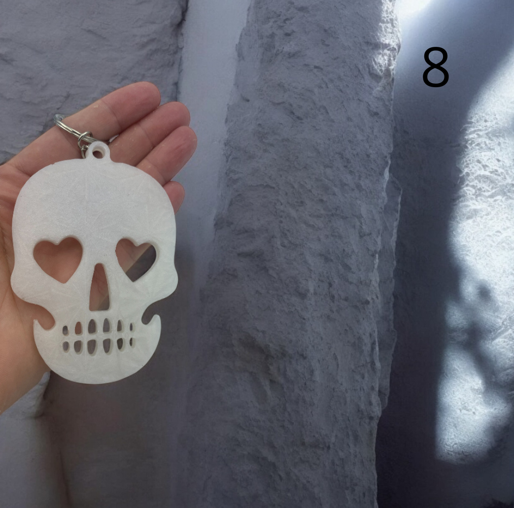 Porte-clés Skull holographique