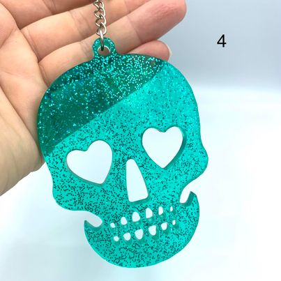 Porte-clés Skull holographique