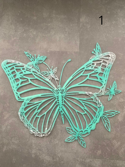 Papillon mural holographique