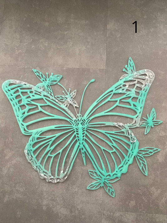 Papillon mural holographique