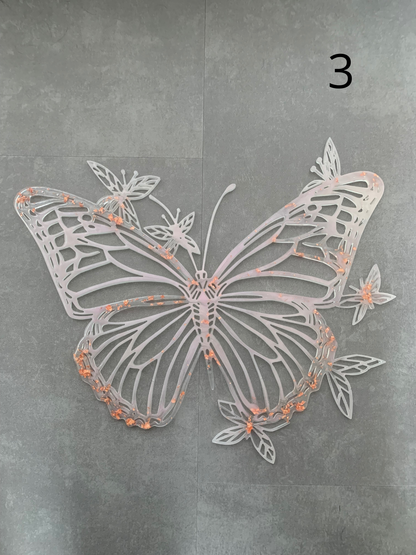 Papillon mural holographique