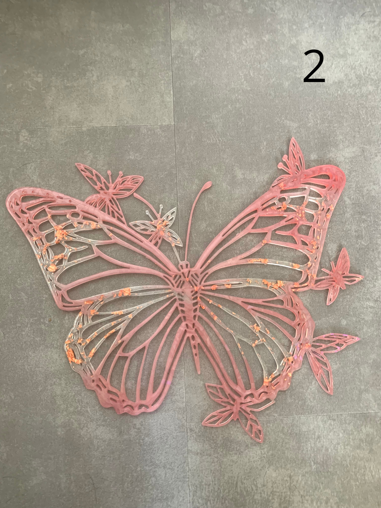 Papillon mural holographique