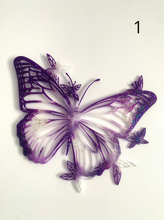 Papillon mural holographique