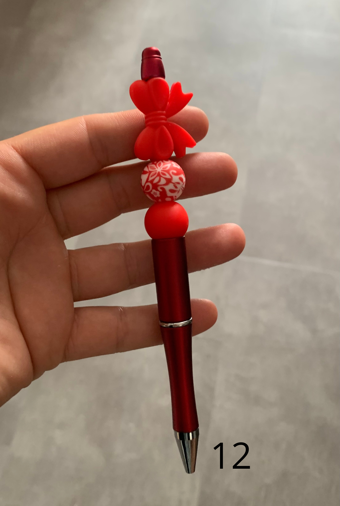 Stylo perles silicone et bois