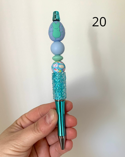 Stylo perles silicone et bois