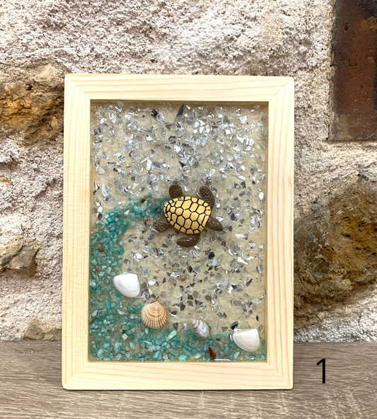 Cadre bois et résine