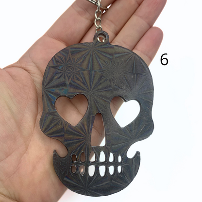 Porte-clés Skull holographique