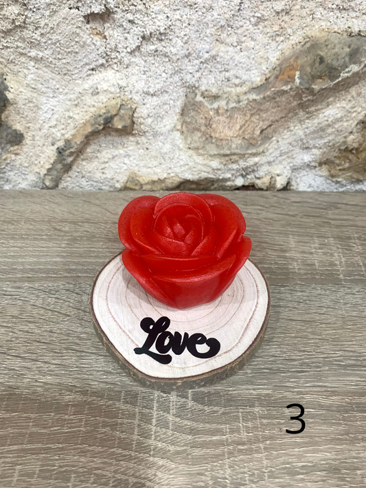 Rose sur bois
