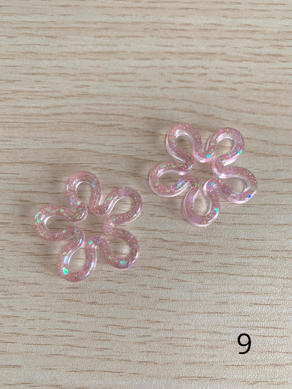 Boucles pampilles en résine interchangeables