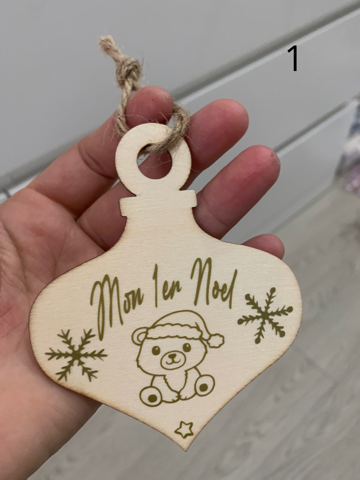 Sujet en bois noel