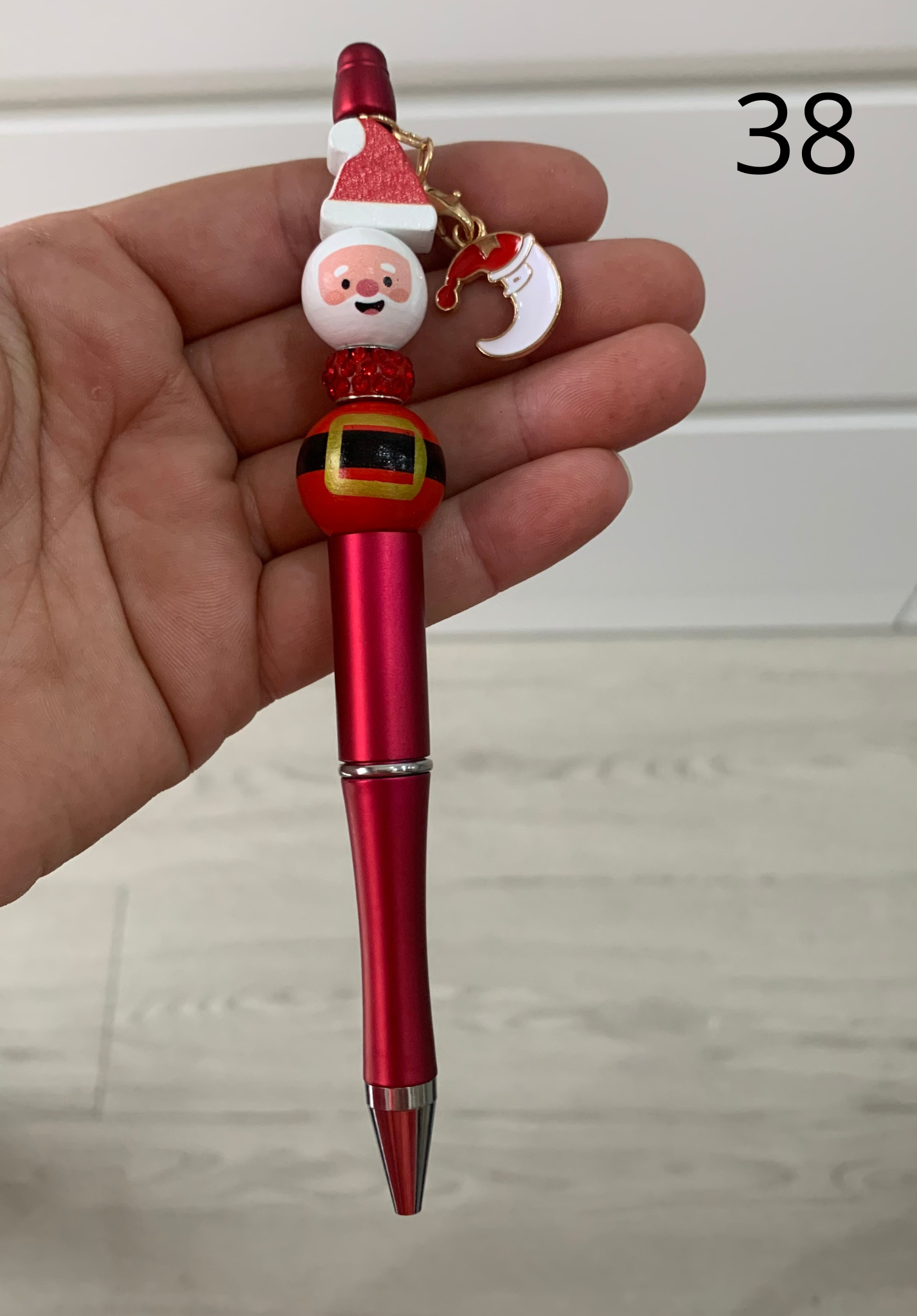 Stylo perles silicone et bois