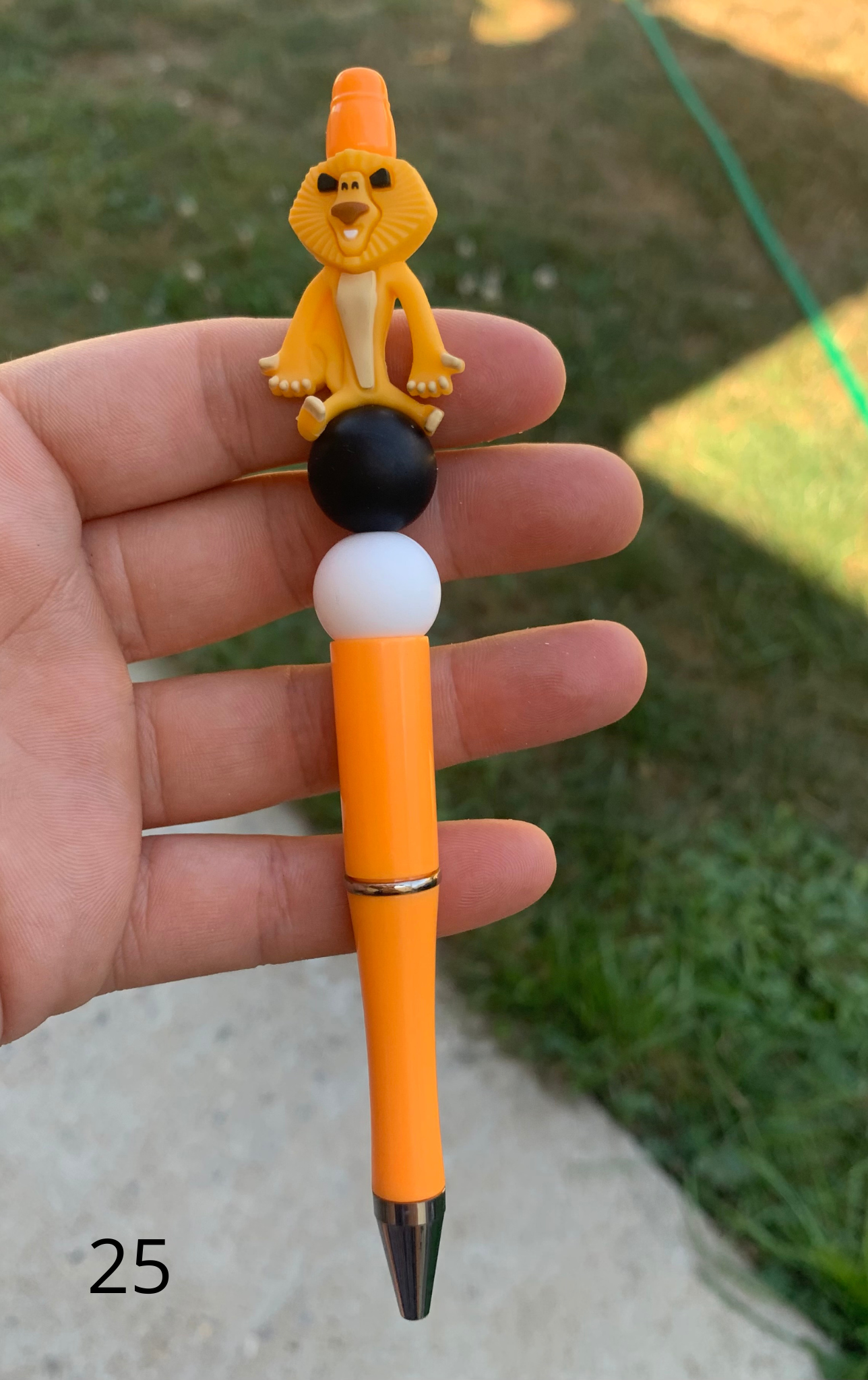 Stylo perles silicone et bois
